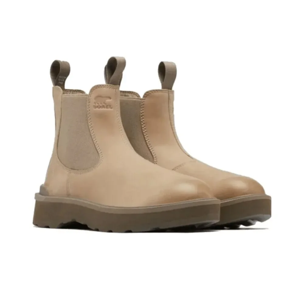 Sorel Hi Line Chelsea Boots Womens 10 Omega Taupe Leather Waterproof NWB